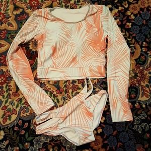 Rashguard w. Bottoms swimsuit crop top NBW
